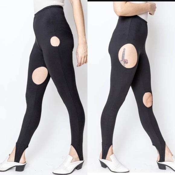 KATE HEWKO  CUT OUT STIRRUP LEGGINGS - Picture 2 of 15